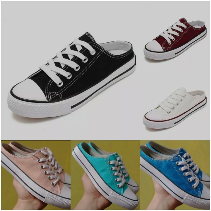 Sepatu Sandal Sneakers Converse All Star Wanita/Pria Slip On Terlaris