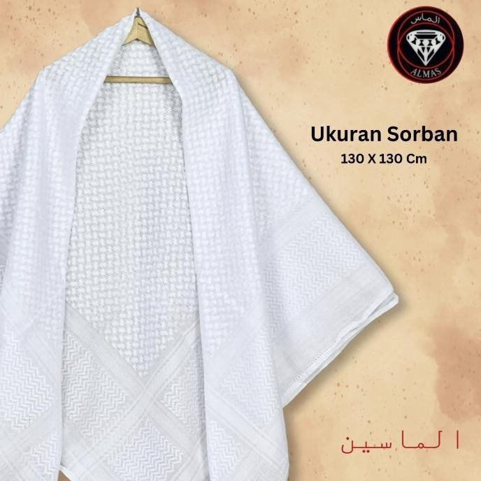 Sorban Saudi Almas Super segi empat sorban premium New