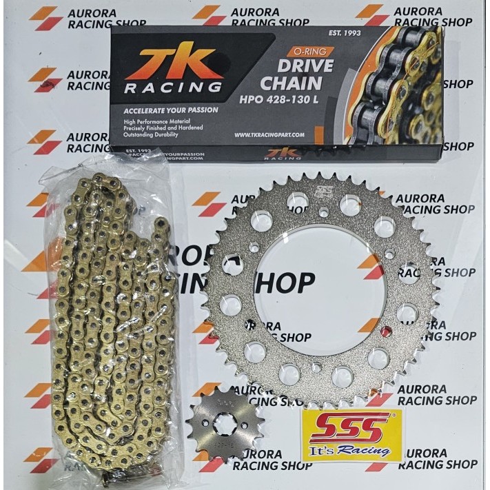 Gear Set Sss R15 V3 / Vixion R / Mt15 / Xsr & Rantai Tk 428O-Ring