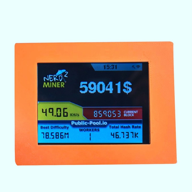 REYES Nerdminer V2 Miner 2.8 Inch LCD Display 56KH/S Bitcoin Solo Miner Nerd Miner BTC Lottery Miner