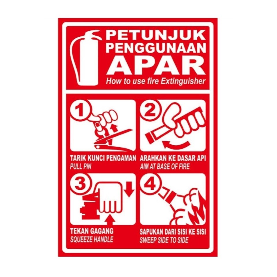 

Gratis Ongkir Stiker Vinyl Cara Penggunaan Apar Sign Rambu K3 Uk. 20 X 30 Cm