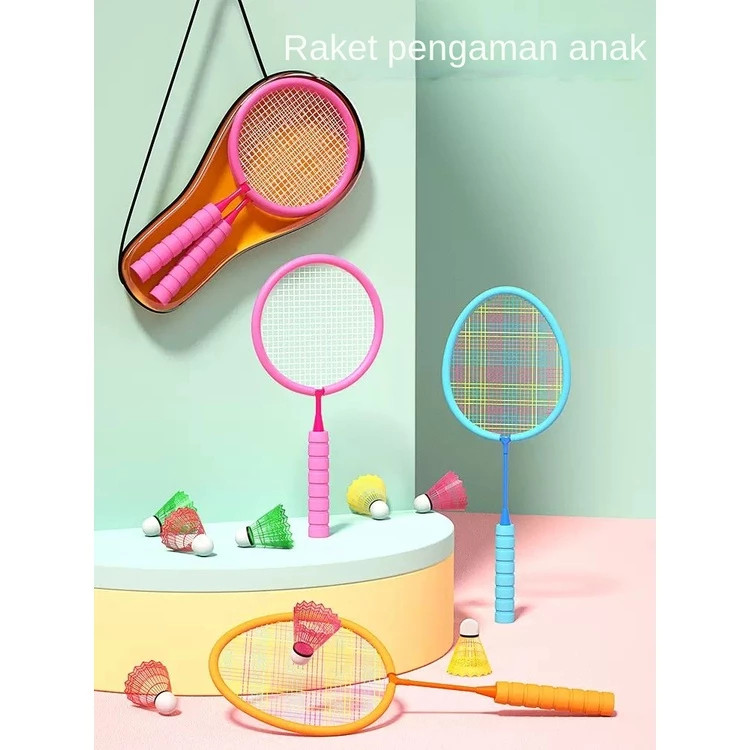Kejar Promo Raket Bulutangkis/ Raket Badminton Anak ( Usia 3-6-12 Tahun Untuk Tk/ Sd) Dengan Tas