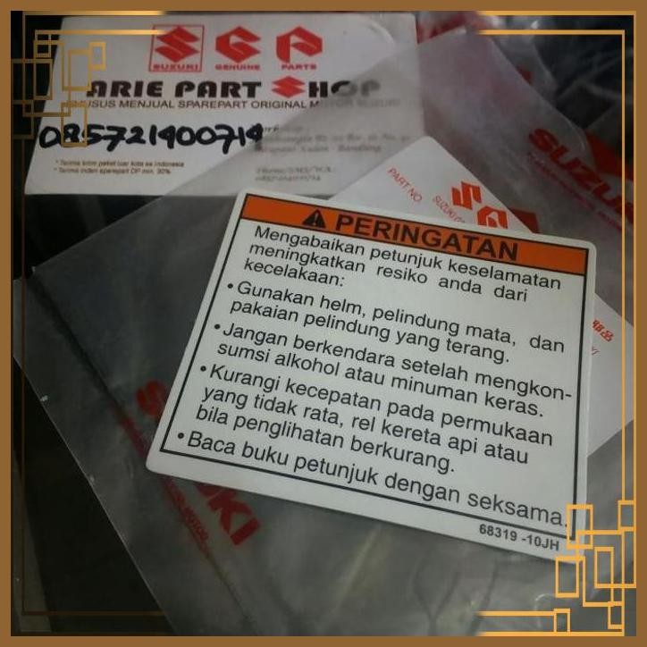 

[SGP] STIKER PERINGATAN ORIGINAL