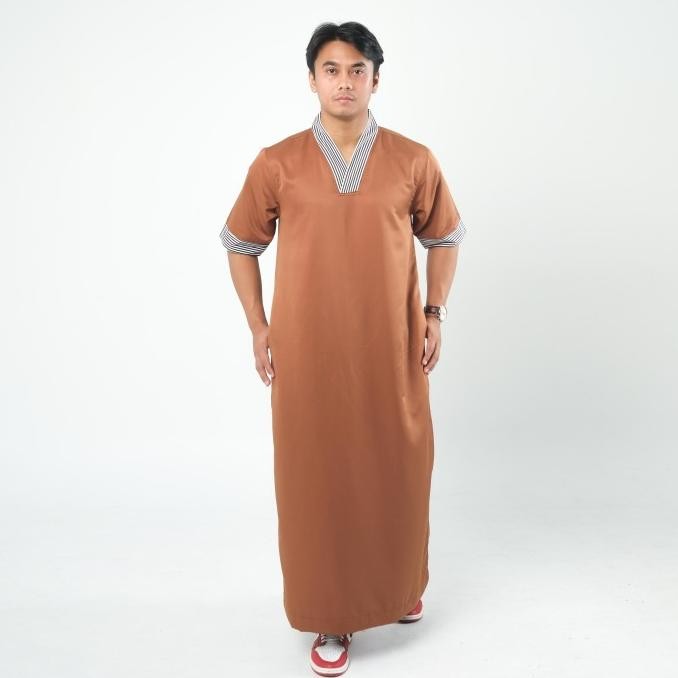 Jubah Pria Gamis slimfit Pria Lengan Pendek Jubba jubah pria muslim lengan pendek busana muslim pria