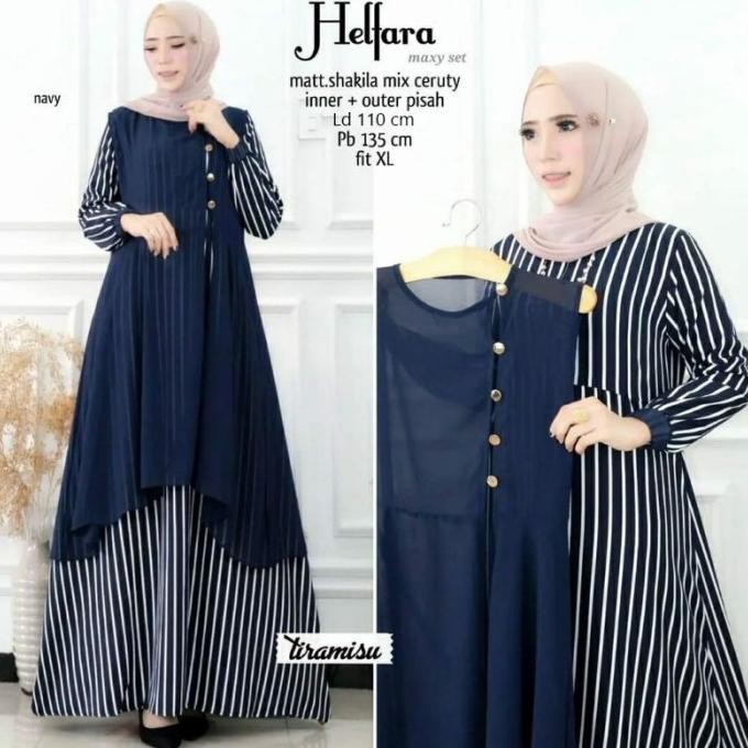Helfara Gamis Wanita /Outher Shakila Ceruty Premium Termurah Original