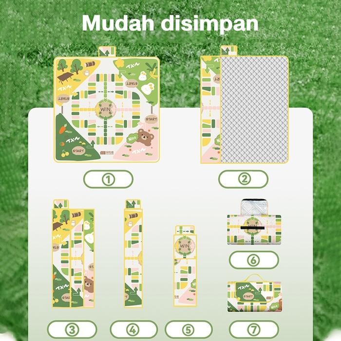 Tikar Lipat 2X2 Tikar Musim Dingin, Musim Dingin, Hangatpiknik 2X3 Waterproof Alas Piknik Tikar