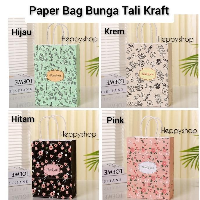 

^^^^^] Paper Bag Bunga Tali Kraft Tas Kertas Gift