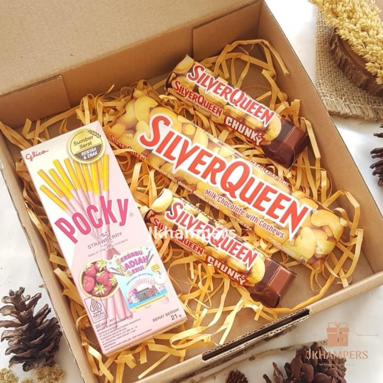 

rt-69 Hampers cokelat hampers coklat silverqueen pocky chunky hadiah ulang tahun hadiah pacar hadiah wisuda hadiah anniversary Original