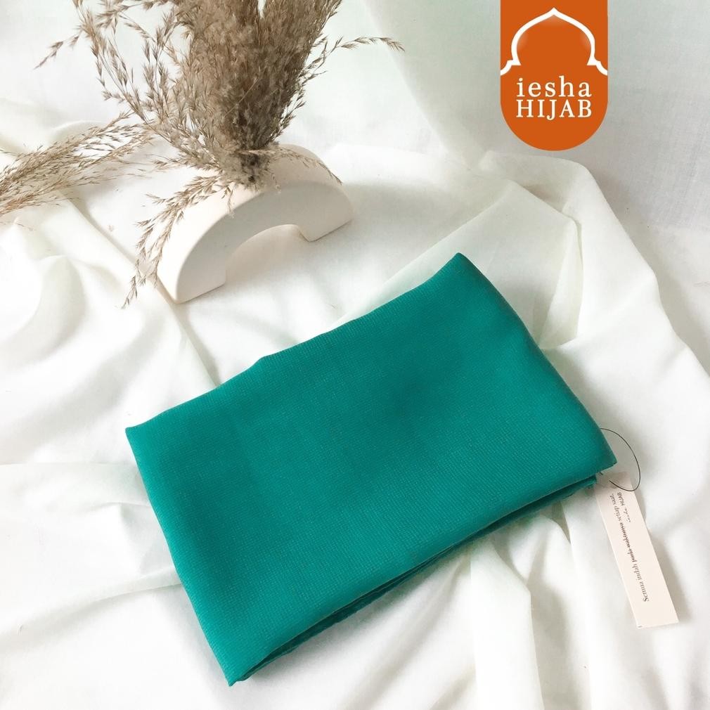FLASH SALE LISSA SCARF PKK HIJAU TOSCA BIRU TOSCA  -HIJAB BELLA SQUARE POLYCOTTON POTON JAHIT TEPI R