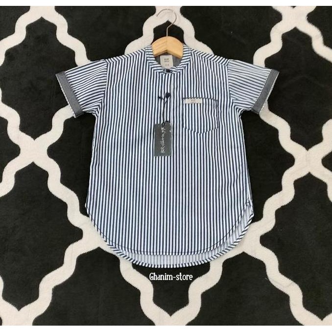 KURTA ANAK LENGAN PENDEK MOTIF  SALUR TERBARU BAJU KOKO BAJU KOKO ANAK KIDS LEBARAN 2025 BUSANA MUSL
