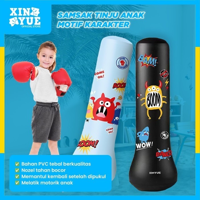 TERLARIS XIN YUE STANDING BOXING BALL SAMSAK TINJU ANAK INFLATABLE SAMSAK ANGIN TRAINING TARGET