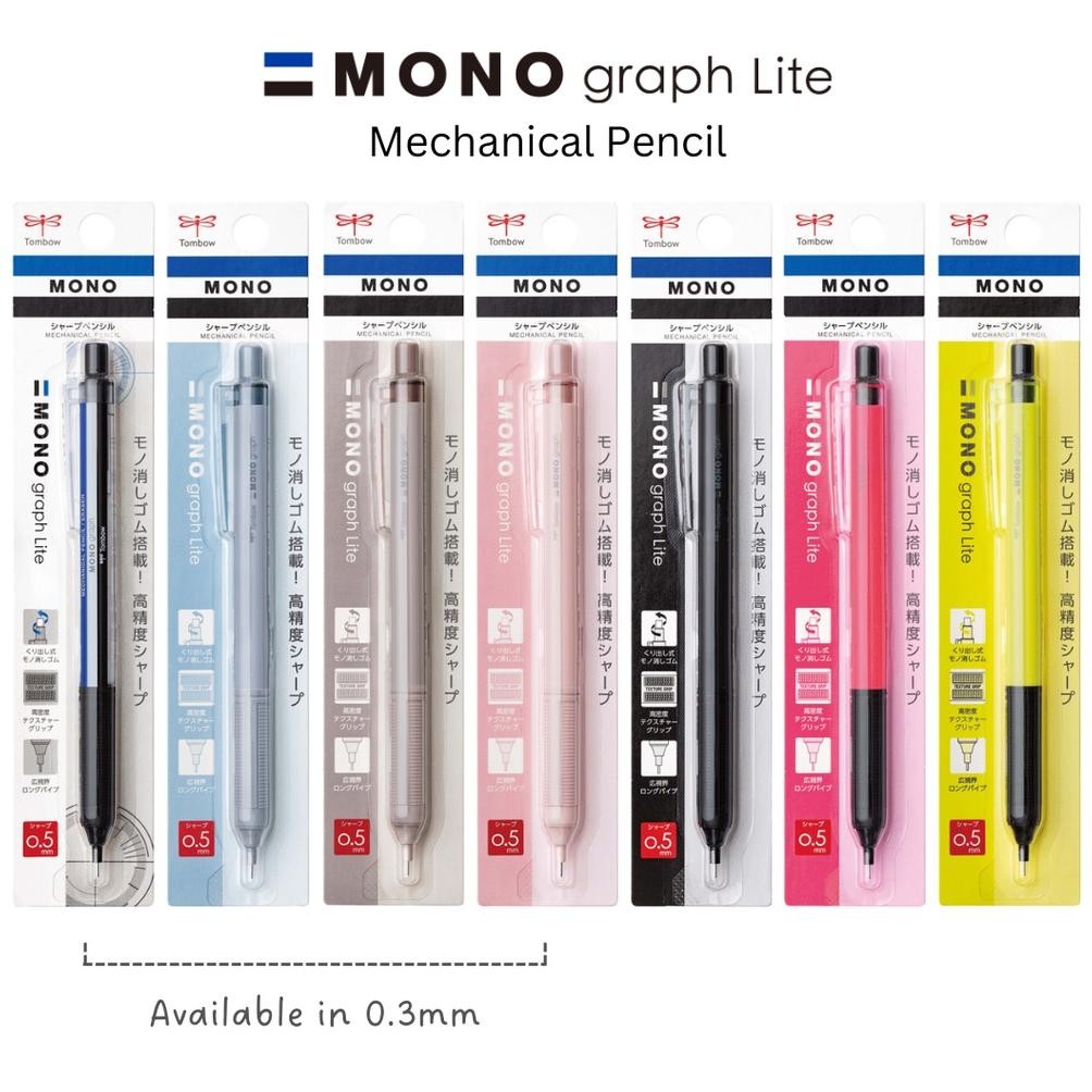 

TERMURAH Tombow Mono Graph Lite Mechanical Pencil for Precise Writing 0.3mm 0.5mm Monograph Pensil Mekanik Aza-125