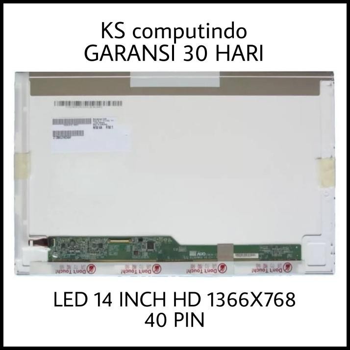 Led Lcd Laptop 14 Inch Tebal 40 Pin