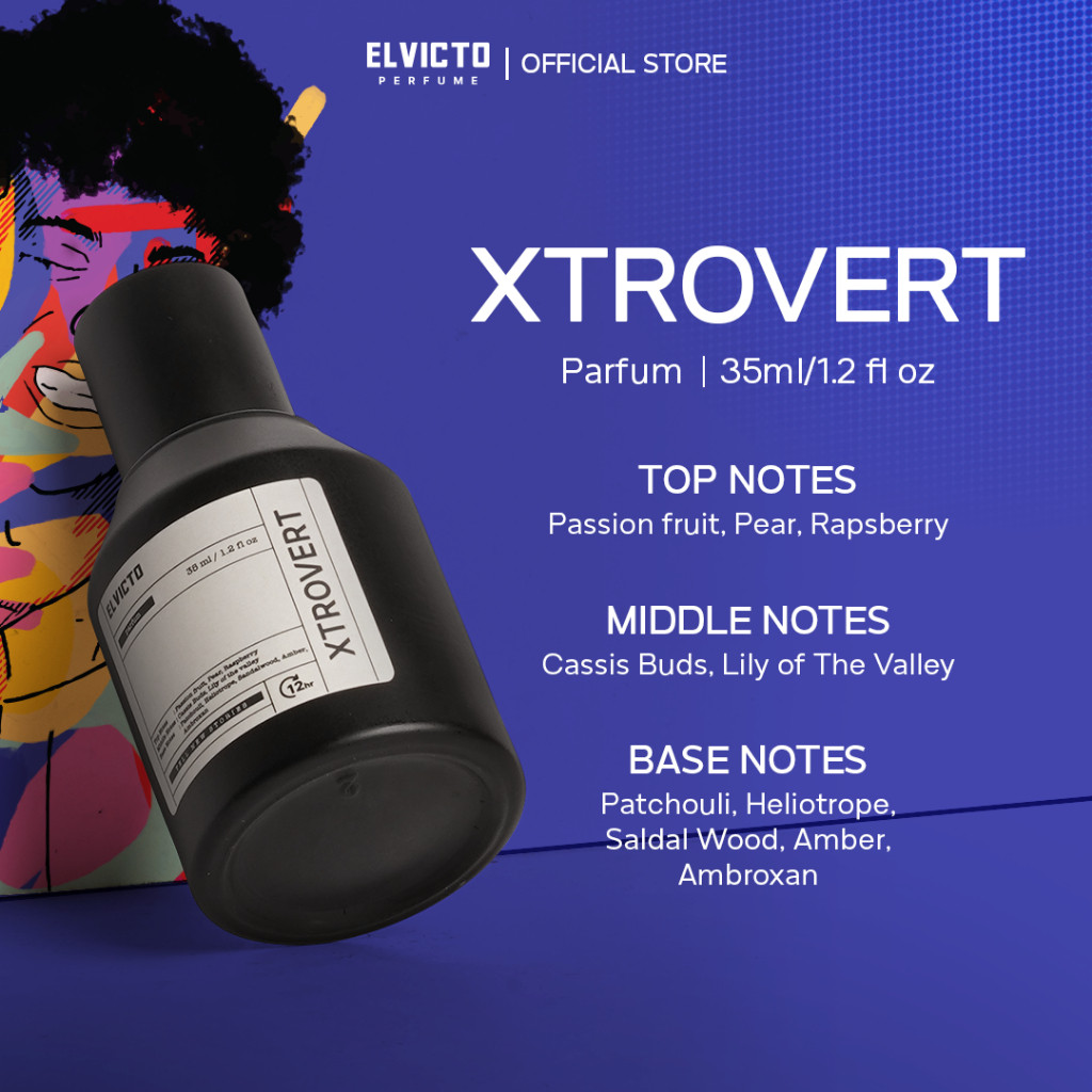 TERBARU ELVICTO XTROVERT PARFUM 35ML