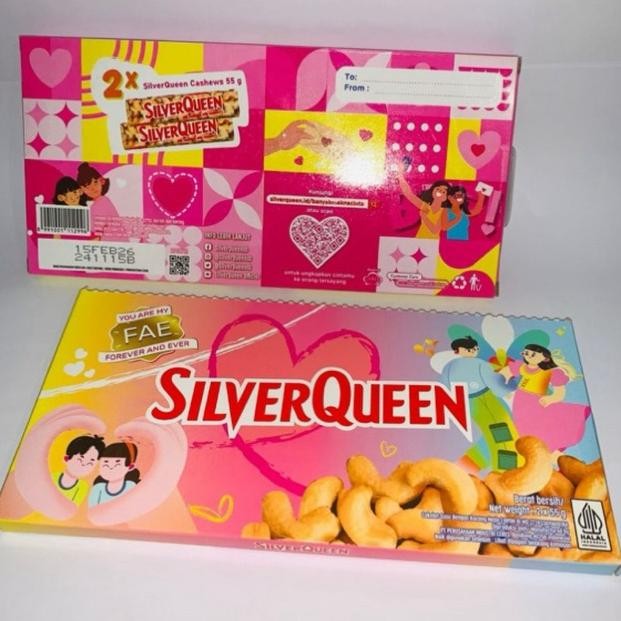 

g-24 SILVERQUEEN VALENTINE (55gr x 2PCS) CASHEW MEDE MENTE Premium