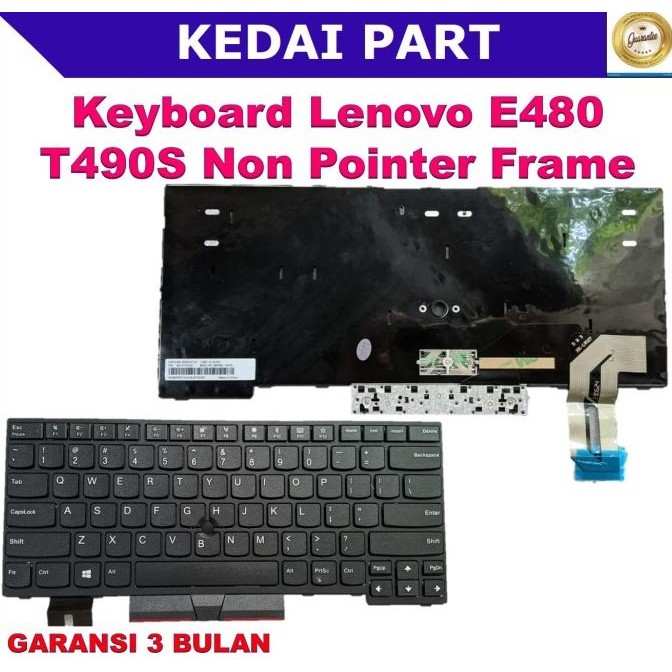 Keyboard Lenovo Thinkpad E480 T480 T480S T490 T490S T495 Non Pointer Thebruskin