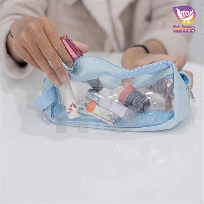 

TERBARU PENCIL CASE MINI POUCH KOTAK PENSIL TRANSPARANT TRAVEL MAKE UP HP LUCU ALAT MULTIFUNGSI