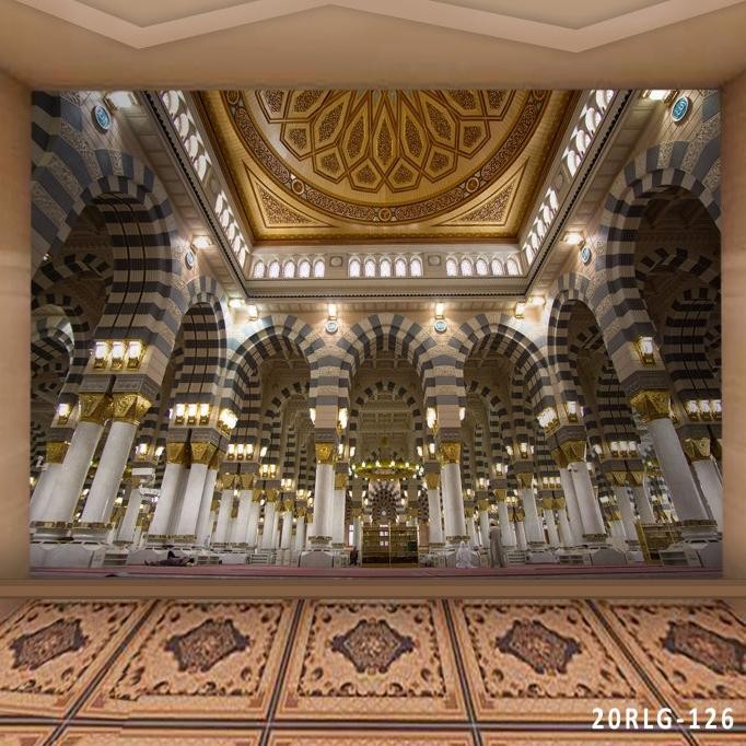Wallpaper Dinding 3D Custom Islami Masjid Nabawi Madinah (20Rlg-126) Lapakjeremycostela