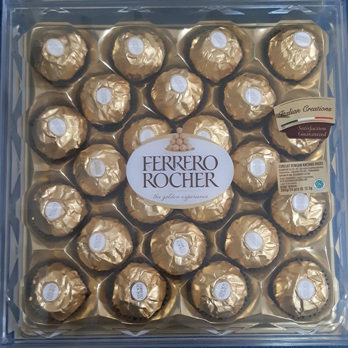 

Ready coklat ferrero rocher T24 isi 24 pcs 300 gram