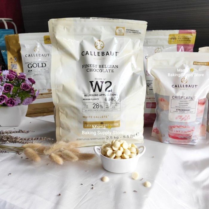 

Ready CALLEBAUT Creamy Milk White Chocolate Callets Couverture 28% 2.,5 kg