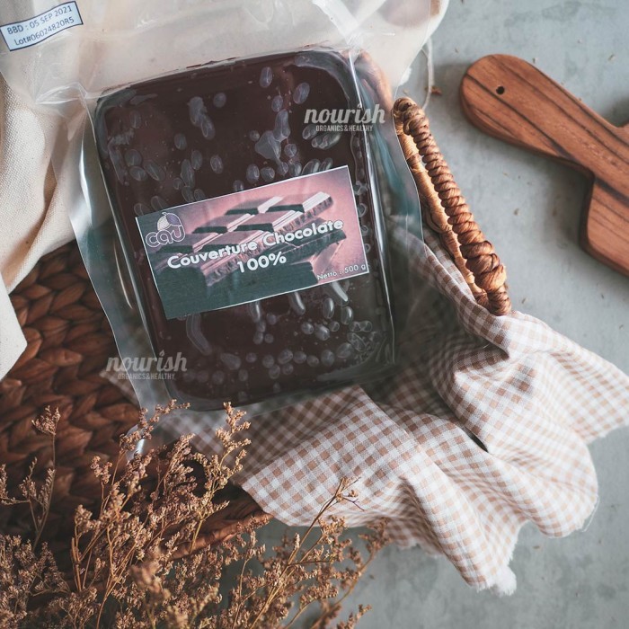 

Ready Cau Organic Couverture Chocolate 100% 500 gr (Cokelat Murni Organik)