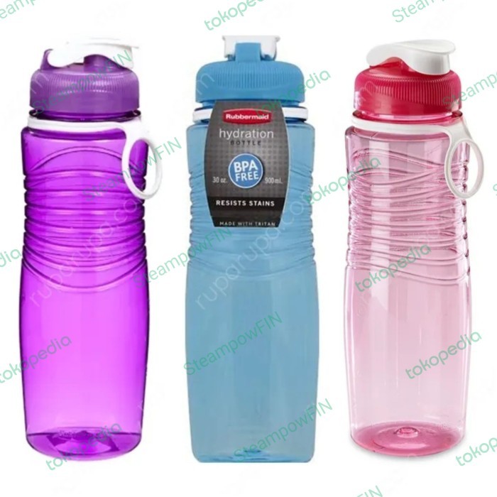 MIYOKAID RUBBERMAID HYDRATION BOTTLE BOTOL MINUM 900ML 900 ML BIRU BLUE KODE 999