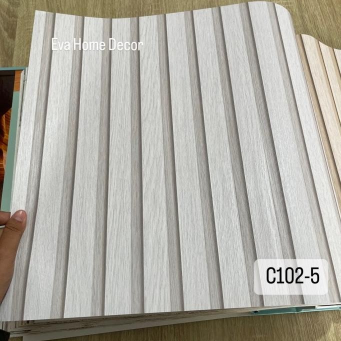 Wallpaper Premium Vinyl Dinding Motif Kayu Silver Abu Coklat Aesthetic Lapakjeremycostela