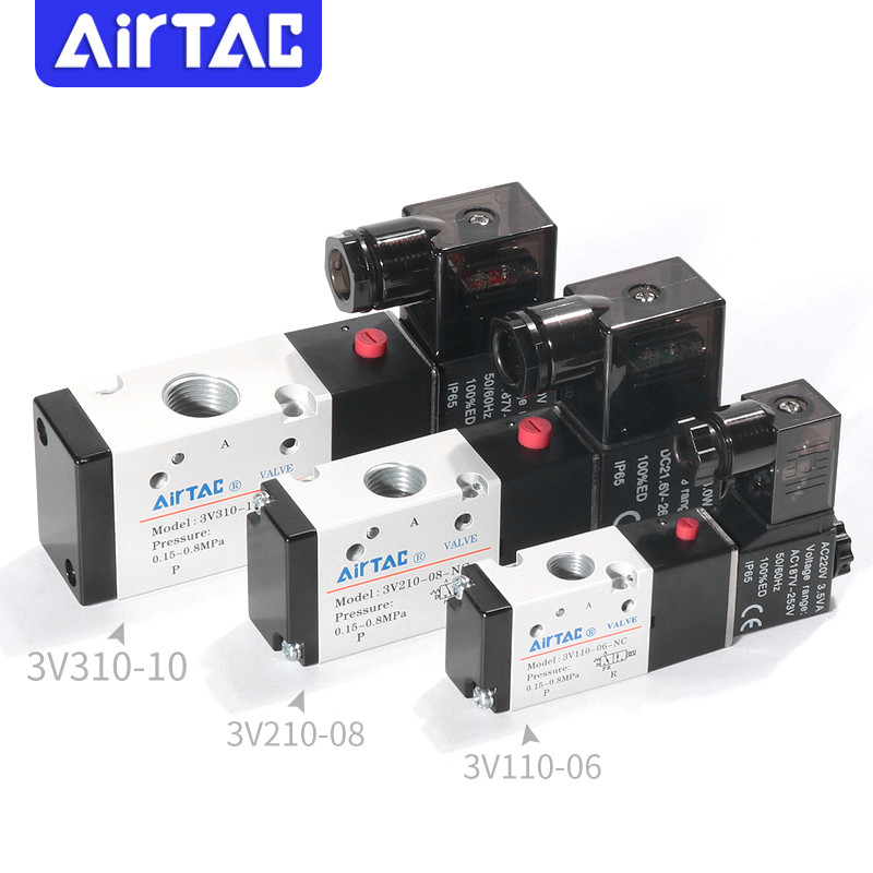 NVI5Y AirTac Original 3/2 Way Pneumatic Parts 3V110-06 3V21008NCB 3V210-08 3V310-10 Solenoid Valve