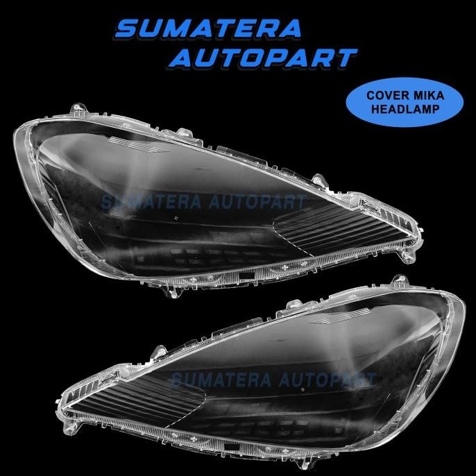 Cover Mika Head Lamp Headlamp Kaca Lampu Depan Kanan Kiri Honda Jazz Ge8 2012 2013 2014