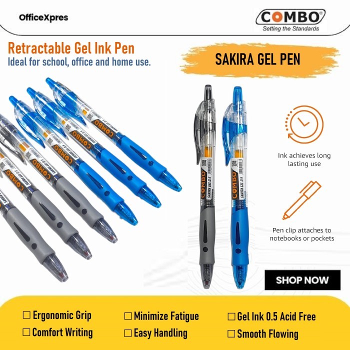 

BERKUALITAS RETRACTABLE PEN / PULPEN CETEK / PULPEN GEL / ROUND TIP BOLPOIN SAKIRA KODE 617