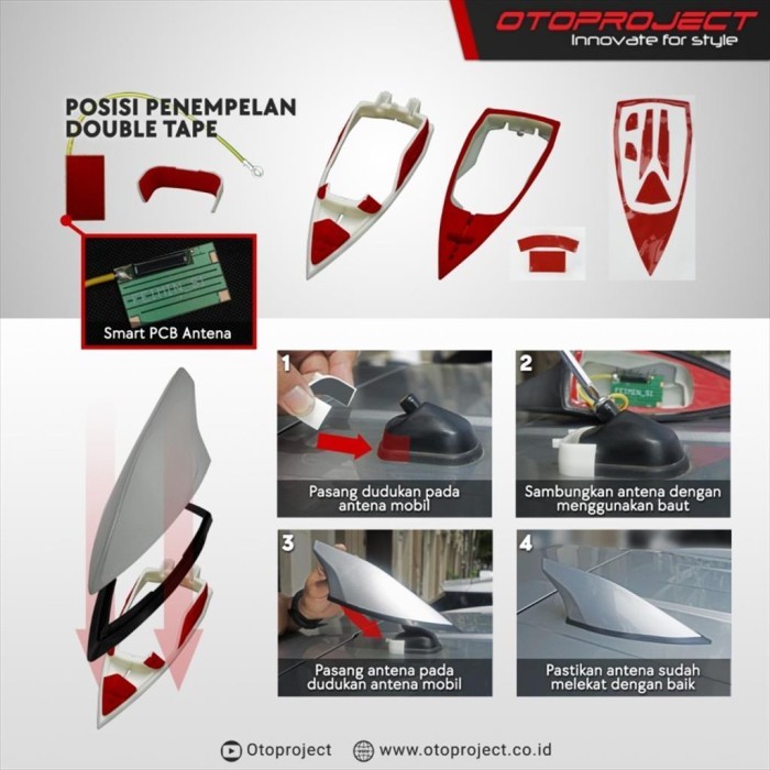 Shark Fin Antena Sirip Hiu 4.0 Radio Xpander All New Livina Otoproject