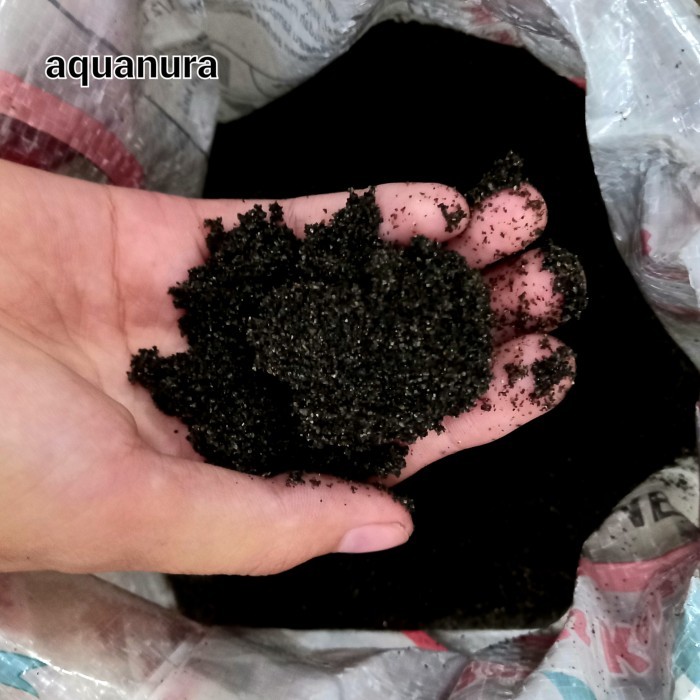 TERBATAS Pasir moza silika hitam halus 1kg / Pasir moza aquascape aquarium