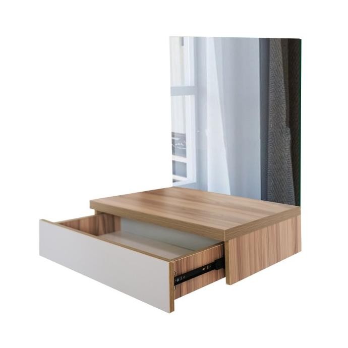 Meja Rias Gantung Dressing Table Kayu Modern Minimalis Putih - Perth HT
