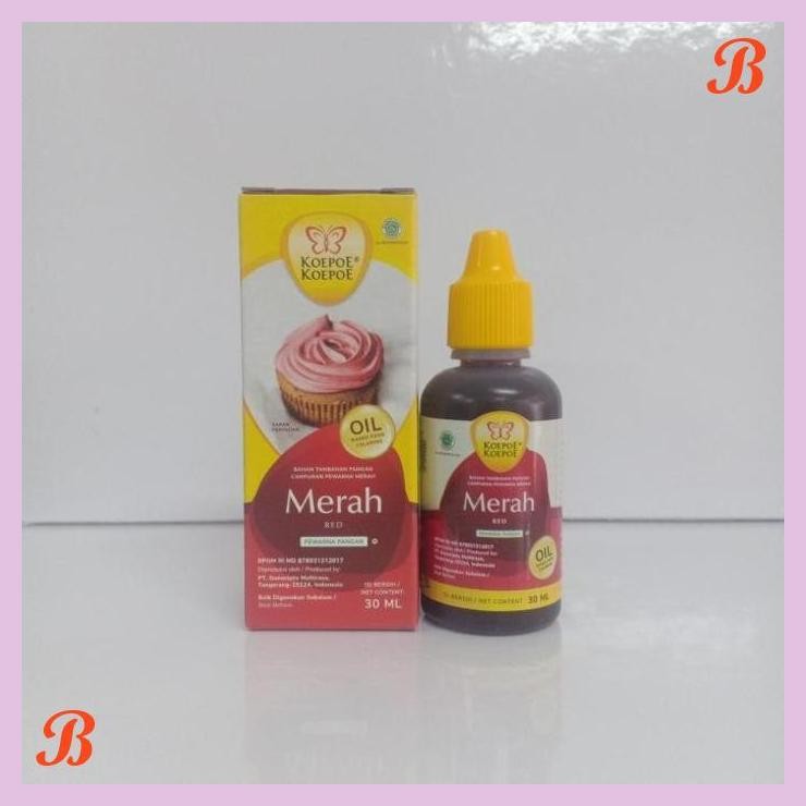 

| VRB | PEWARNA MERAH OIL BASED 30 ML RED MINYAK WARNA COLOUR FOOD COLORING