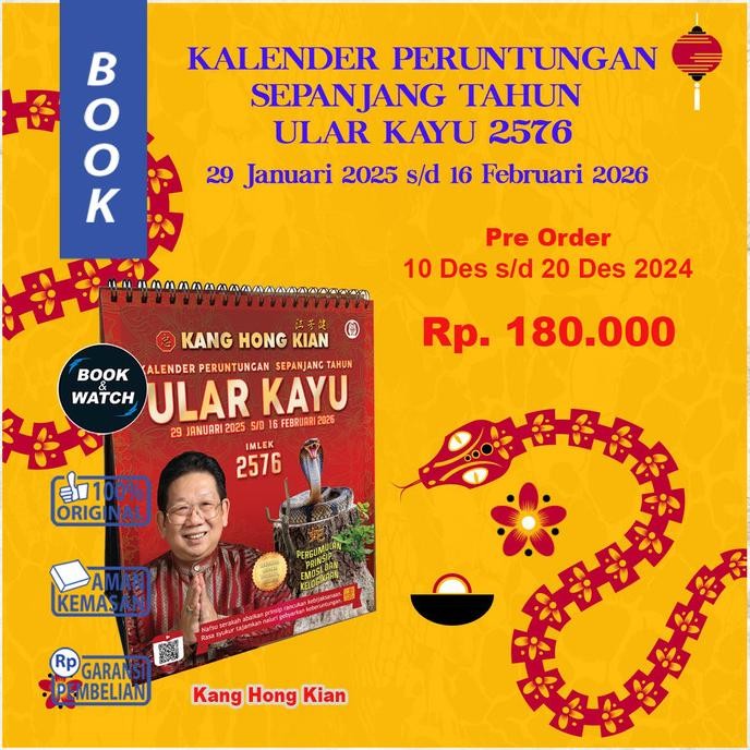 

Murah Kalender Ular Kayu 2025 Imlek 2576 - Kang Hong Kian - Original