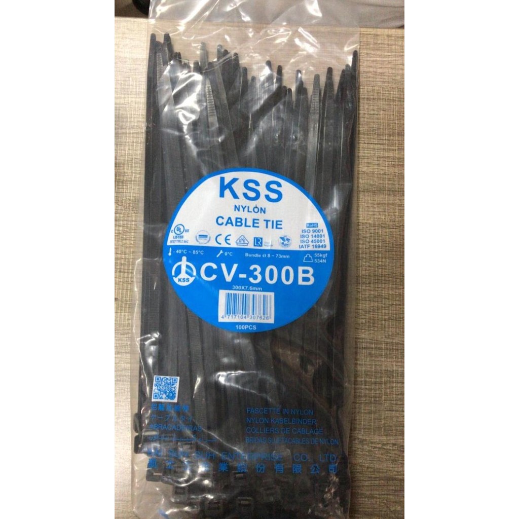 

Murah Kabel Ties Cv-300 X 7.6 Kss Warna Putih/Hitam @100Pcs
