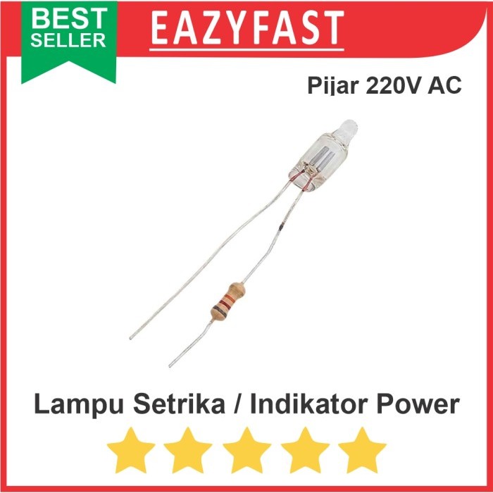 HEMAT Lampu Pijar Setrika AC 220V Indikator LED Power Terminal Magic Com Jar