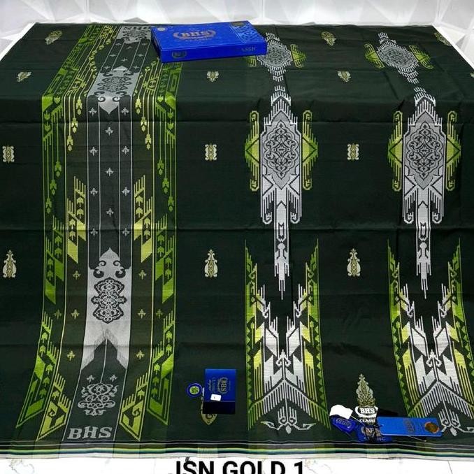 Terjangkau Sarung Bhs Classic Jgc Jacquard Kualitas Gold Hitam Songket