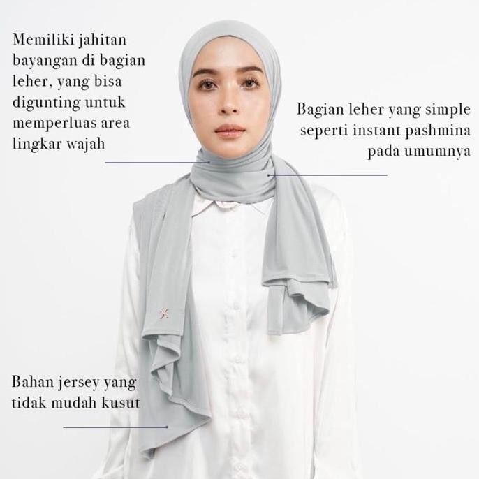 Miliki Hameeda - Jemma Instant Pashmina | Jersey Bergo Panjang Jilbab Basic Kerudung Muslim Wanita