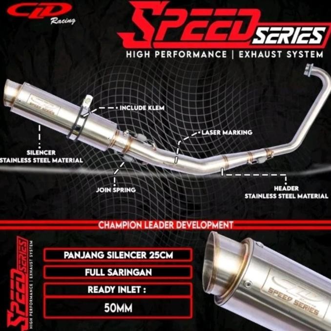 Spesial Knalpot Cld Racing Type Speed Series Satria Fu Leher Kolong/Road Race