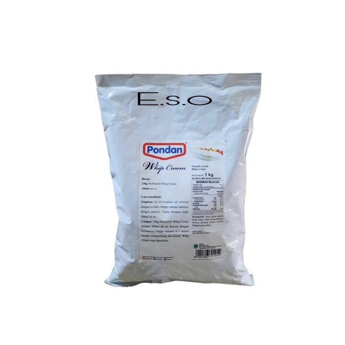 

whip cream pondan 1kg