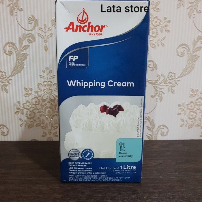 

Anchor whipping cream 1lt (gojek/gosend only)