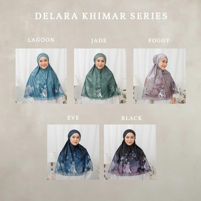 Terjangkau Authentism Id Delara Khimar Premium Print Hijab Bergo Instant
