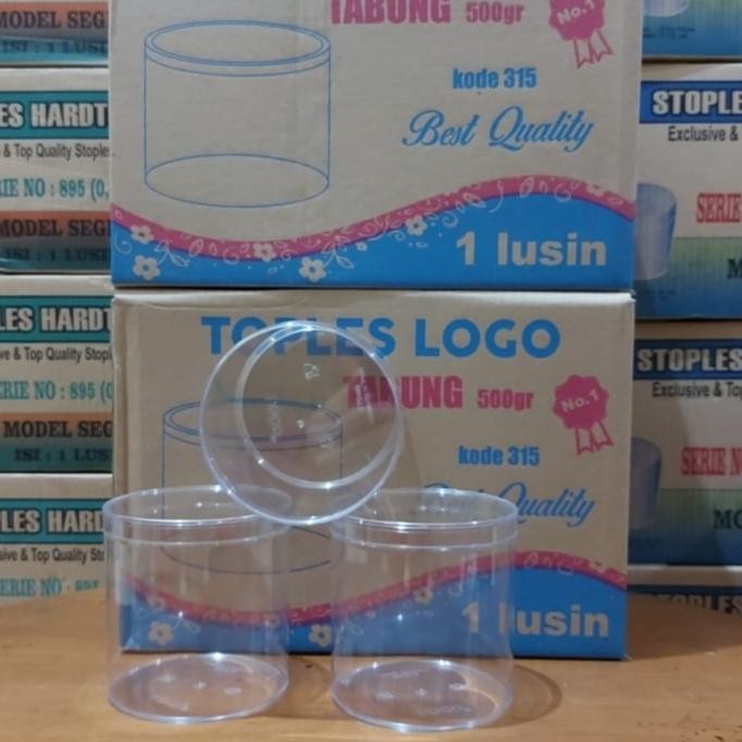 Toples Plastik Kue Tabung Pendek Logo 315 500Gram Makanan Nastar Cake Phakabo67