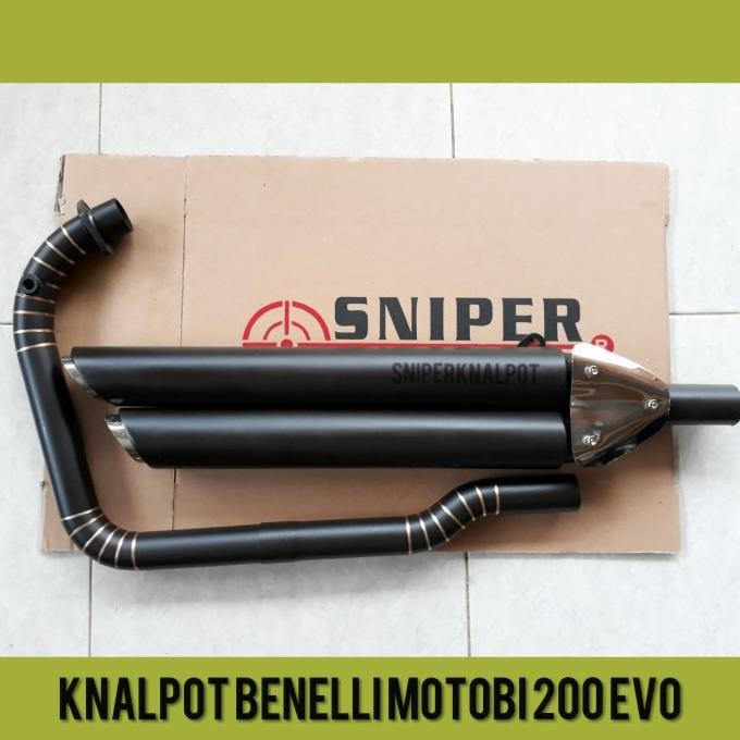 Diskon Knalpot Benelli Motobi 200 Evo Double Vannes
