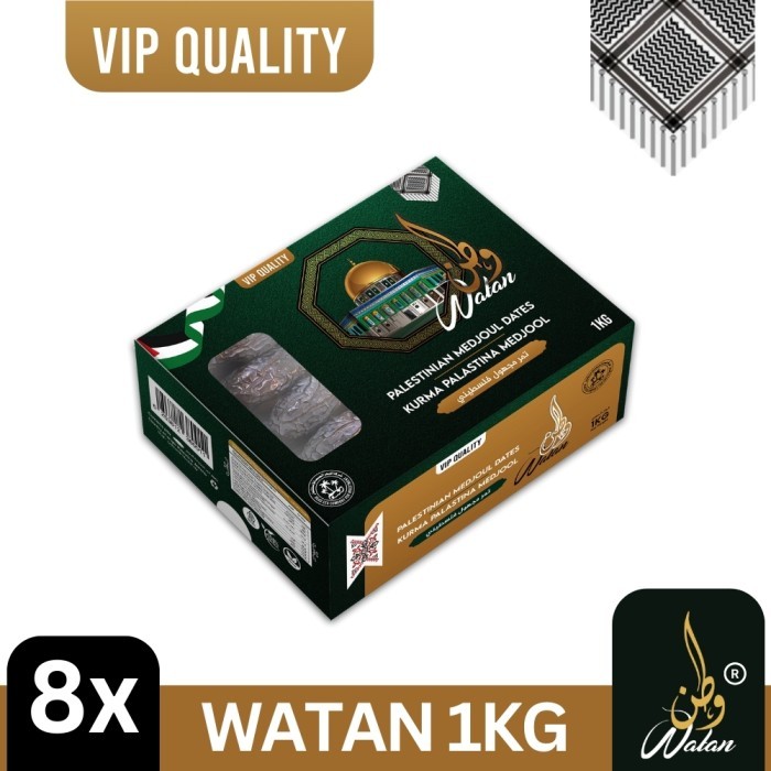 

Paket 8 Box 1KG Kurma Watan Medjool Palestina 1kg VIP Quality
