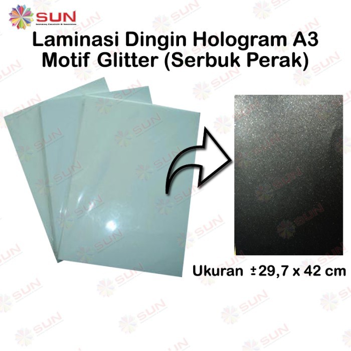 Laminasi Dingin - Sun Laminasi Dingin Tebal A3 Glitter