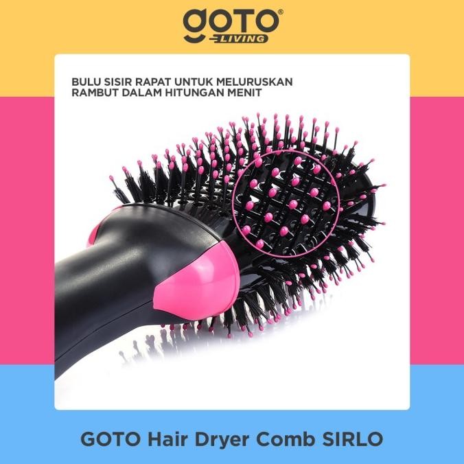 GOTO SIRLO HAIR DRYER COMB SISIR BLOW PELURUS CURLY PENGERING RAMBUT