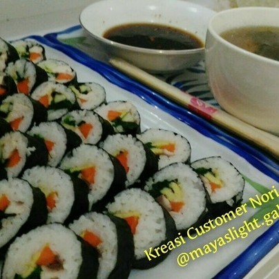 

Nori Sushi 50Lembar Murah Halal Bento Kimbap Driedseaweed Rumputlaut