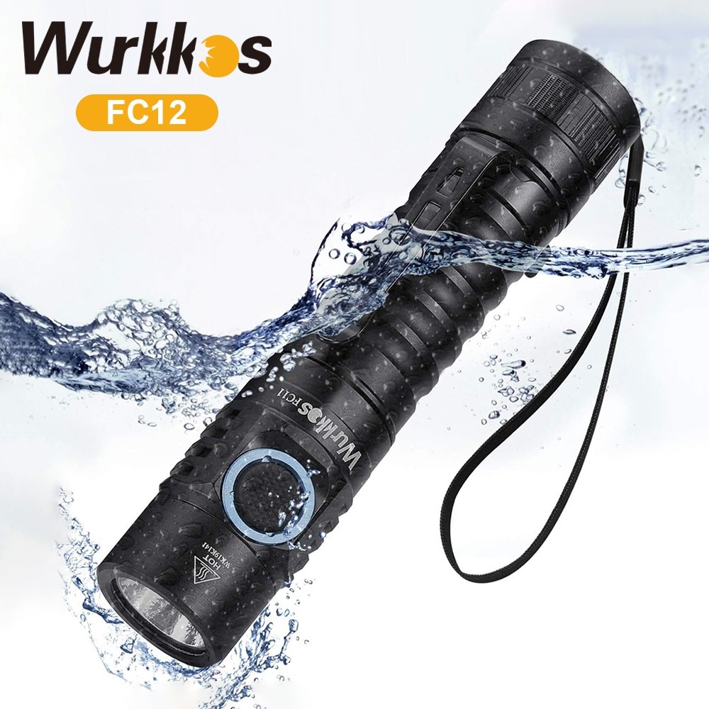 Wurkkos FC12 SFT-40 2000 Lumens 6000K 18650 Senter EDC Isi Ulang |998F1469|